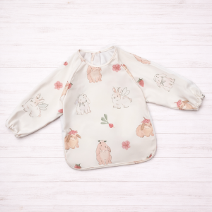 Babero manga larga - Conejos - Imagen 1